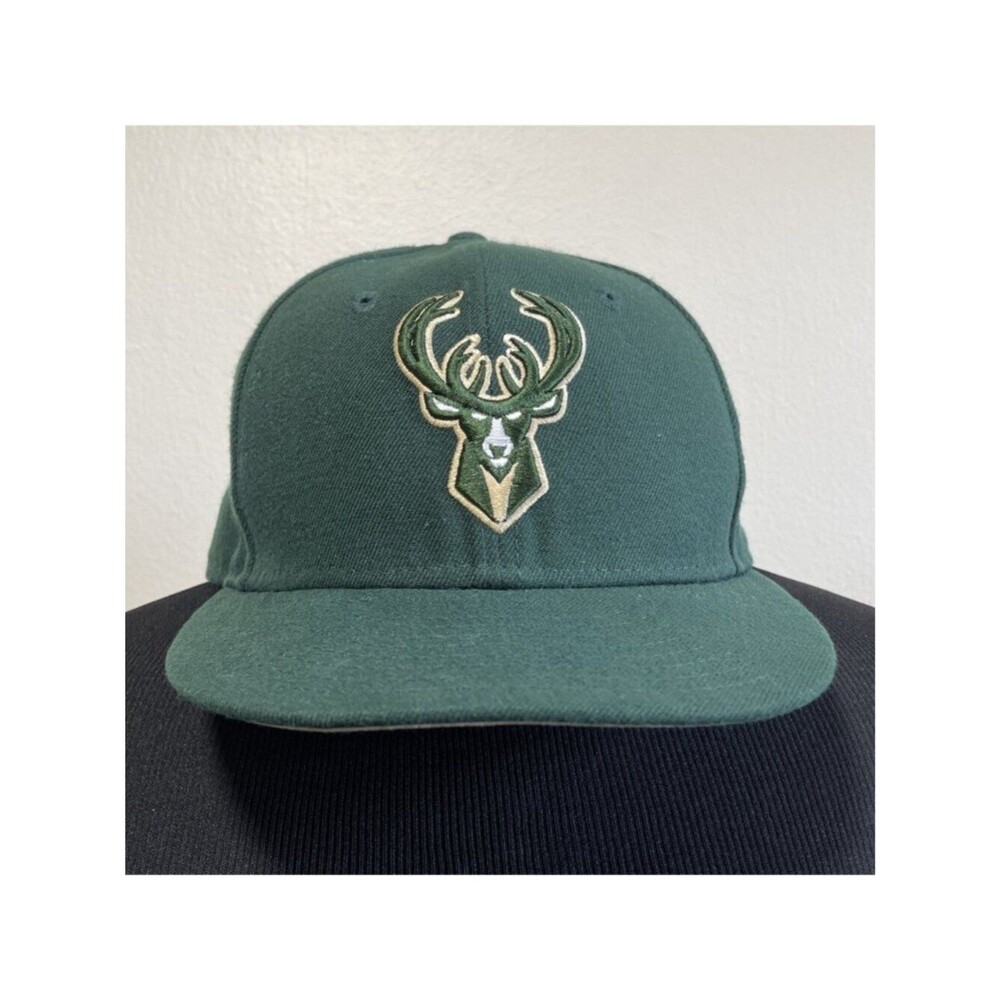New Era 9FIFTY Milwaukee Bucks NBA Snapback Hat Cap Green Black *excellent”